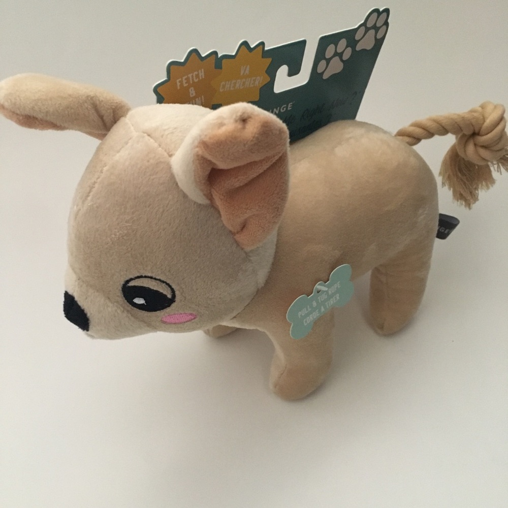 Dog Toy Plush Chihuahua - Squeaker “Chihuahua Kidding Me Right Now?” NEW Fringe
